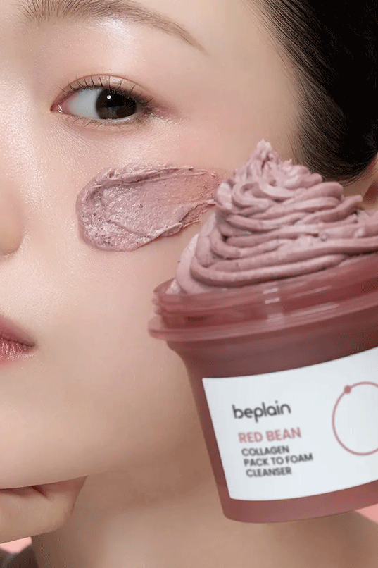 beplain Red Bean Collagen Pack To Foam Cleanser