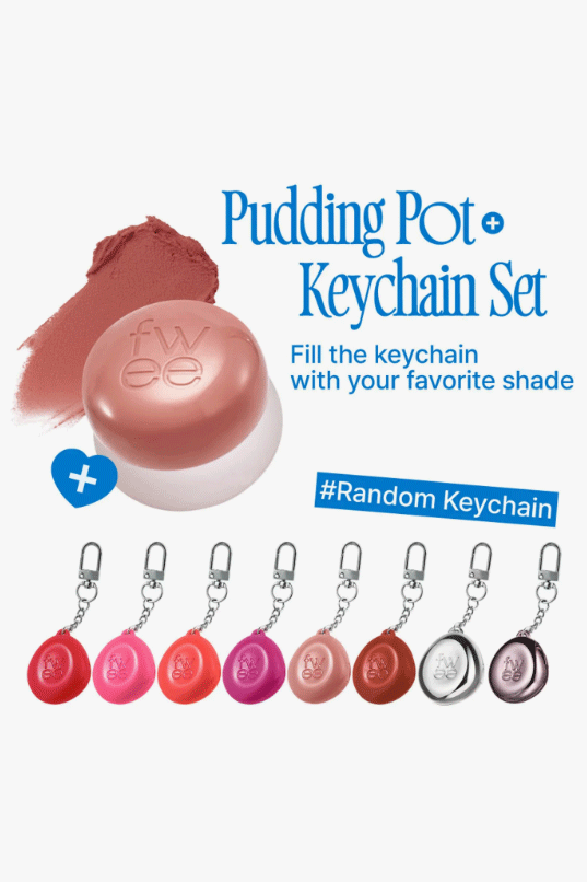 Fwee Lip & Cheek Blurry Pudding Pot (Pendant Keyring Set)