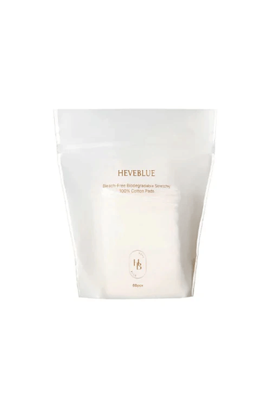 HEVEBLUE Bleach-Free Biodegradable Stretchy 100% Cotton Pads
