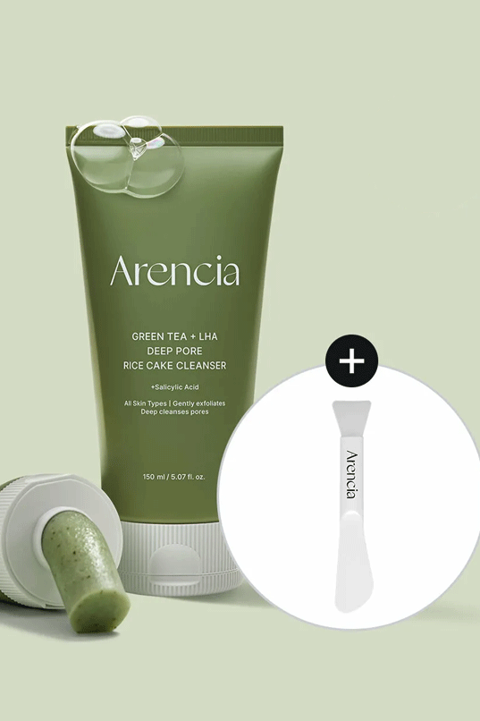 Arencia Green Tea LHA Deep Pore Rice Cake Cleanser