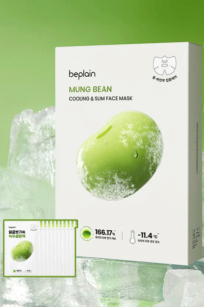 beplain Mung Bean Cooling & Slim Face Mask Sheet