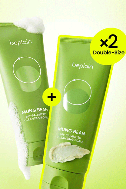 beplain Mung Bean pH-Balanced Cleansing Foam (160ml, Double Set)
