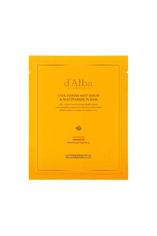 d'Alba Vita Toning Mist Serum & Niacinamide 5% Mask