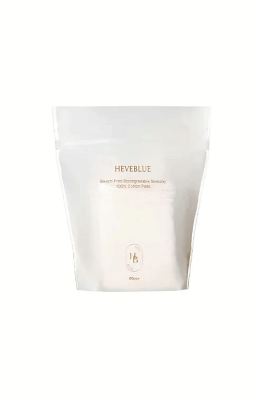 HEVEBLUE Bleach-Free Biodegradable Stretchy 100% Cotton Pads