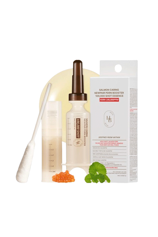 HEVEBLUE Salmon Caring Newpair PDRN Booster 100,000 Shot Essence