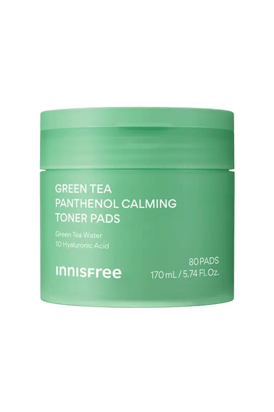 Innisfree Green Tea Panthenol Calming Toner Pads