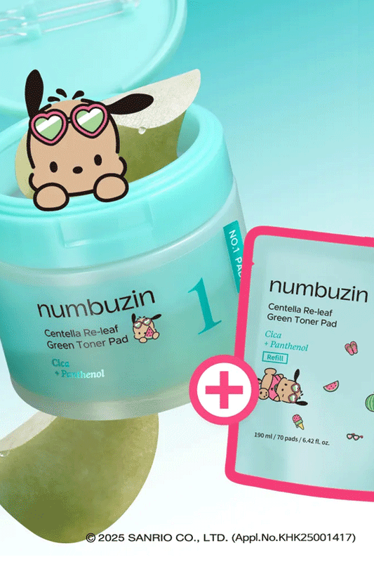 Numbuzin No.1 Centella Re-leaf Green Toner Pad (Refill Set)
