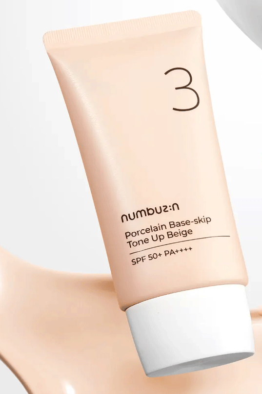 Numbuzin No.3 Porcelain Base-skip Tone Up Beige