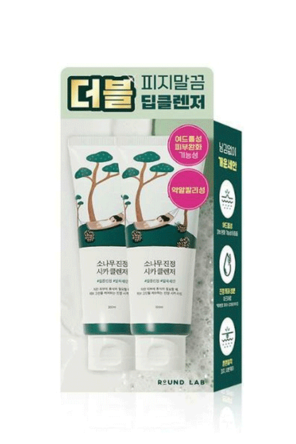 Round Lab Pine Calming Cica Cleanser (100ml, double pack)